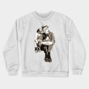 Harold Lloyd - An illustration by Paul Cemmick Crewneck Sweatshirt